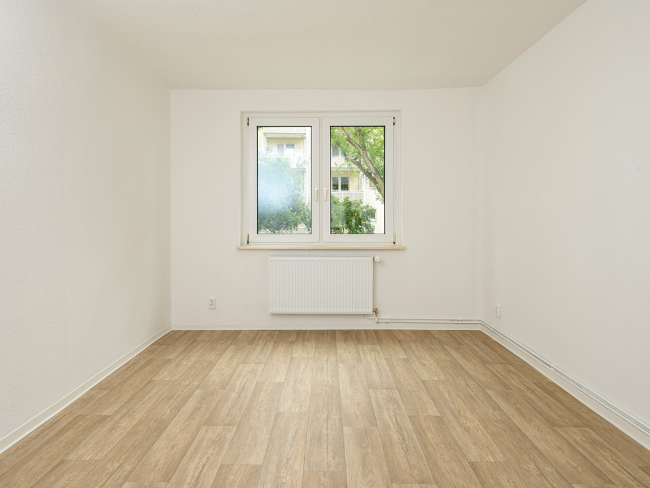 Helle Wohnräume mit modernen Bodenbelägen gibts bei der TAG Wohnen in Merseburg-Süd.