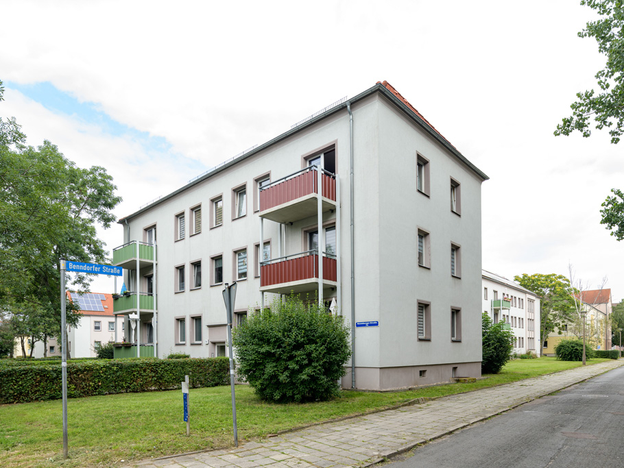 Sanierte Wohnungen finden Sie auch in der Benndorfer Straße in Merseburg. © Thomas Müller