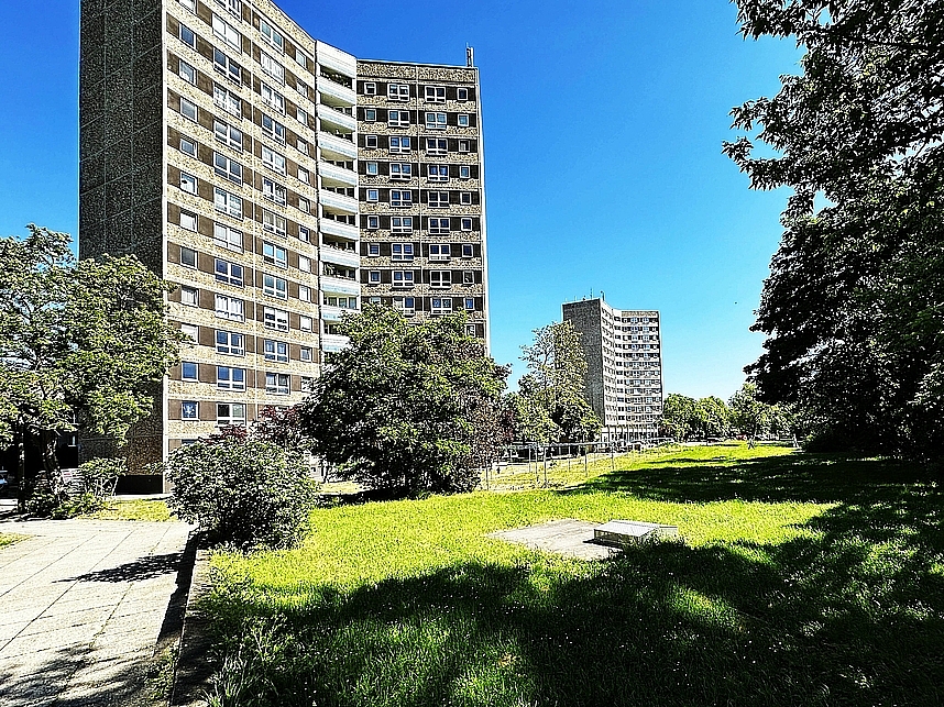 Denkmalgeschützte Y-Häuser in Dessau