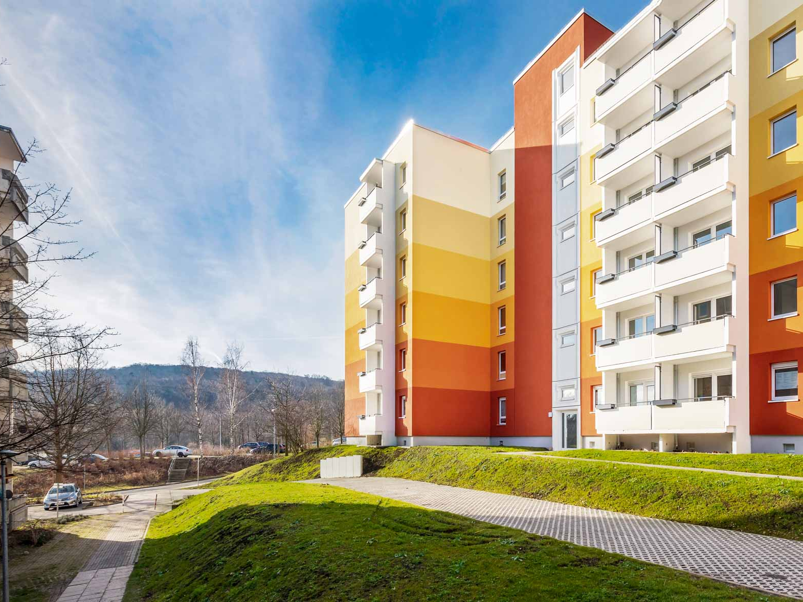 Am Katzenberg im Erfurter Süden wohnen Senioren selbstbestimmt in gemütlichen Balkonwohnungen. 