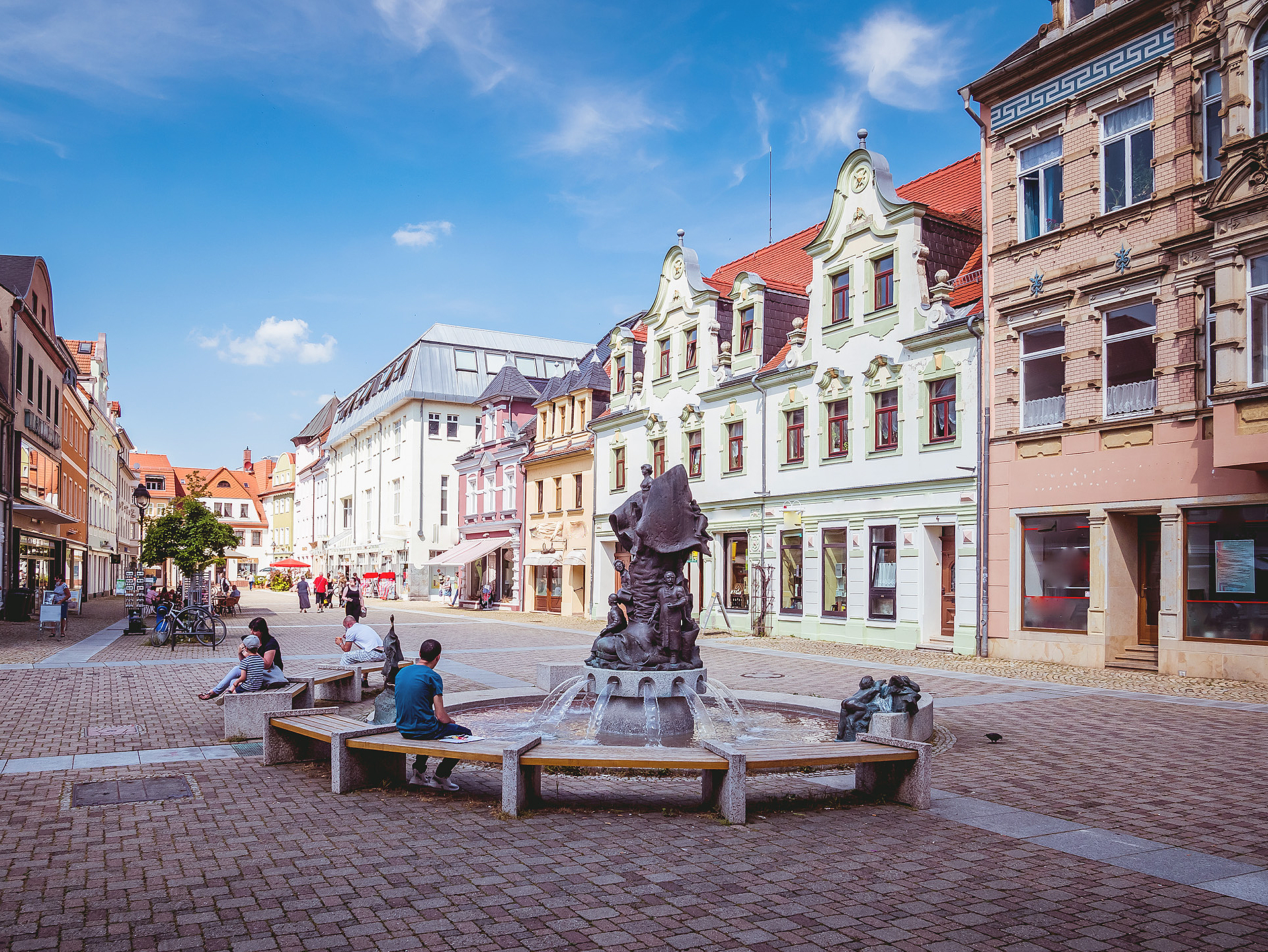 Stadtzentrum von Döbeln in Sachsen