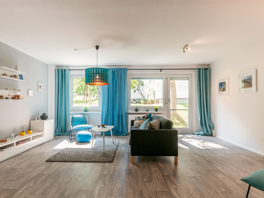 Nach Umbau und Sanierung freuen sich Chemnitzer über Wohnung mit viel Platz und Komfort.